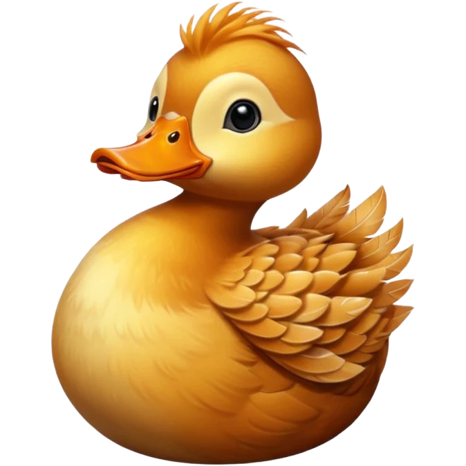 Duck with ginger hair emoji