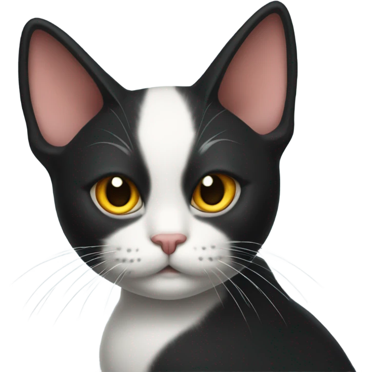 tuxedo cat with devil horns  emoji