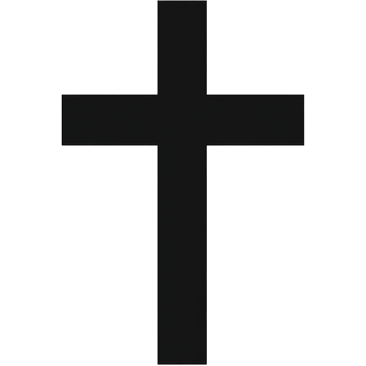 Black cross, remove background emoji