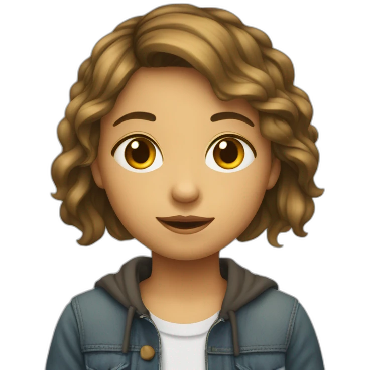 une fille colle dans le dos d'un garçon emoji