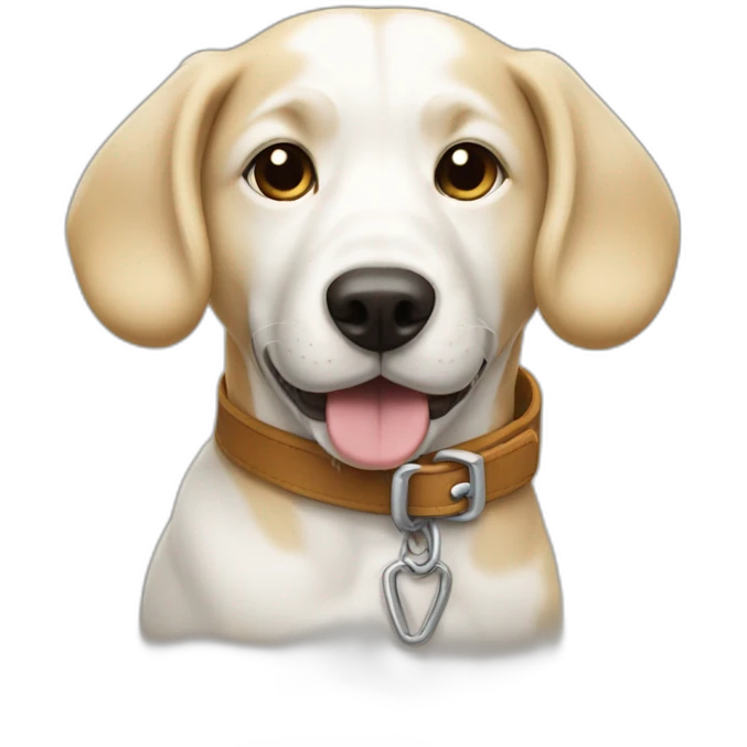 Whiete  Dog in boot emoji