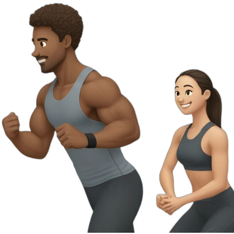 couple training together emoji