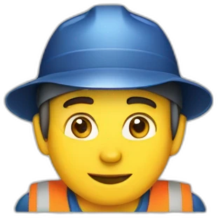 ouvrier panneau emoji