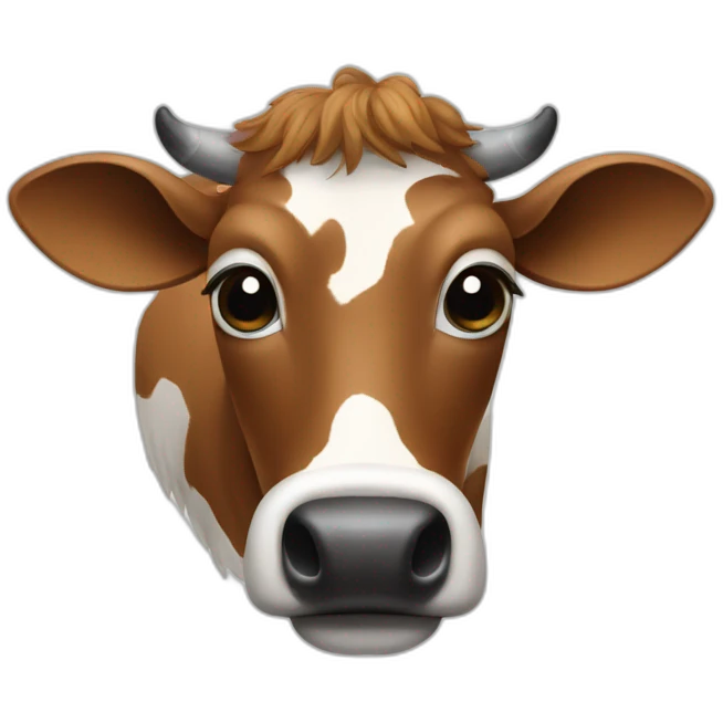 Une vache sur une mouche emoji