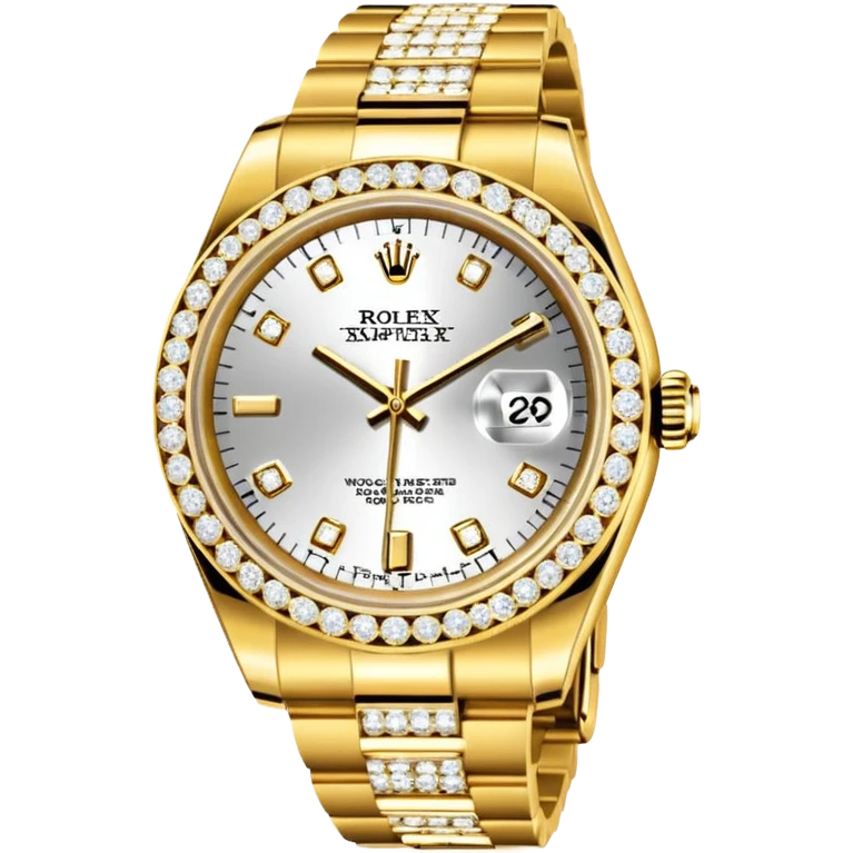 rolex wysadzany cały diamentami emoji
