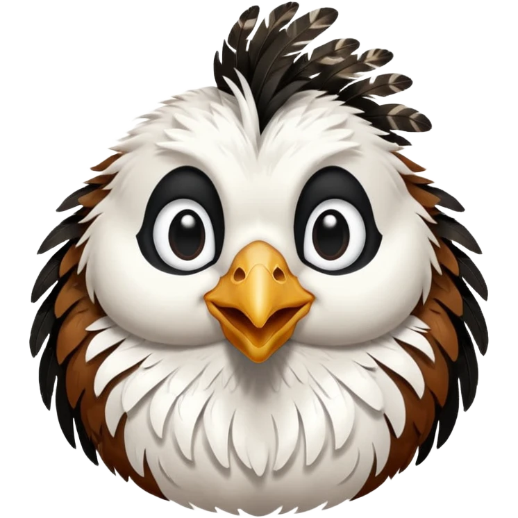 chicken with black and white bar feathers  emoji
