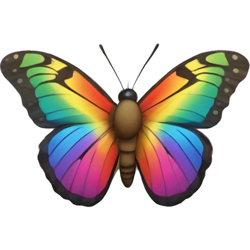 Butterfly over rainbow  emoji