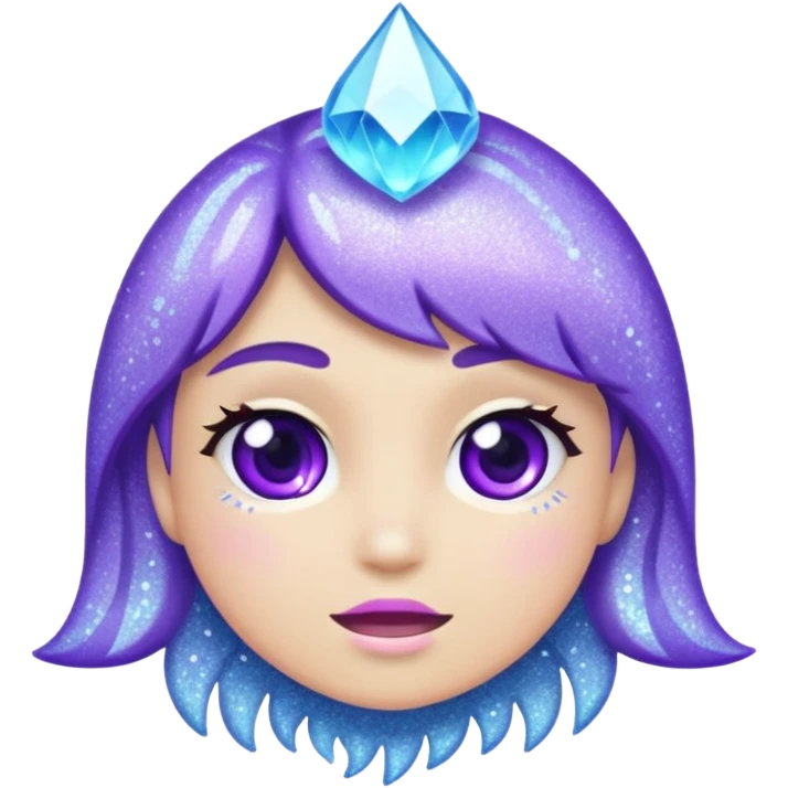 glitter frost cian and purple emoji
