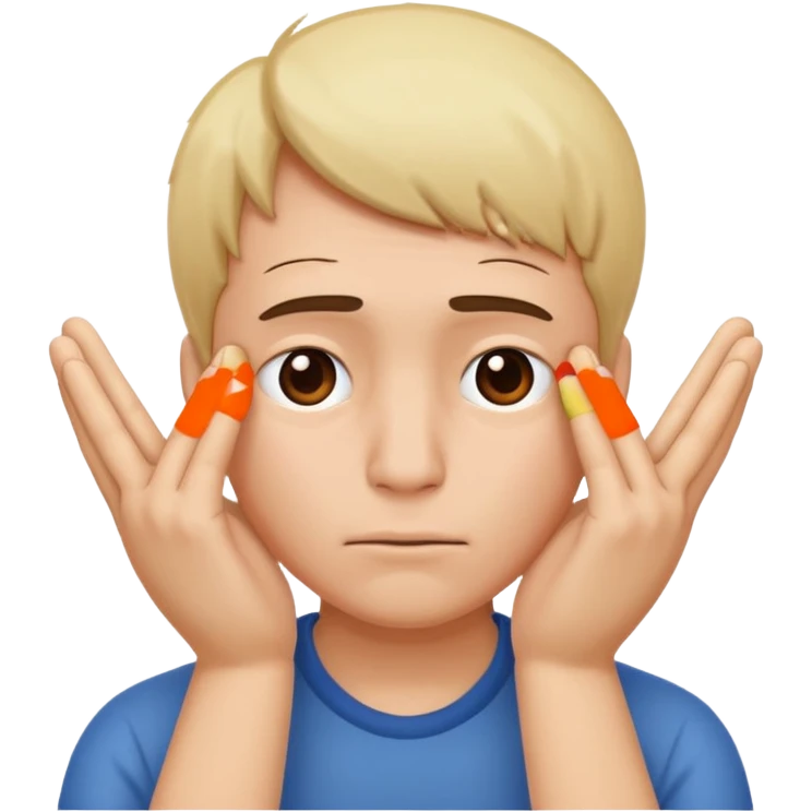 Face palm with 10 fingers emoji