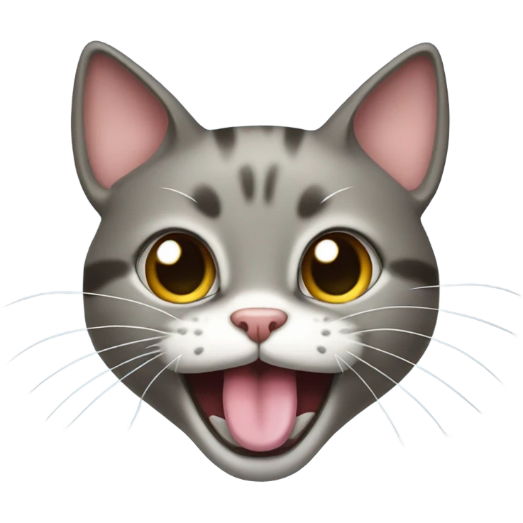 Kitty with the tongue outside is hot emoji