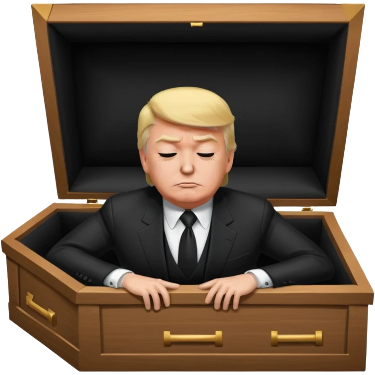 donald trump death in coffin emoji