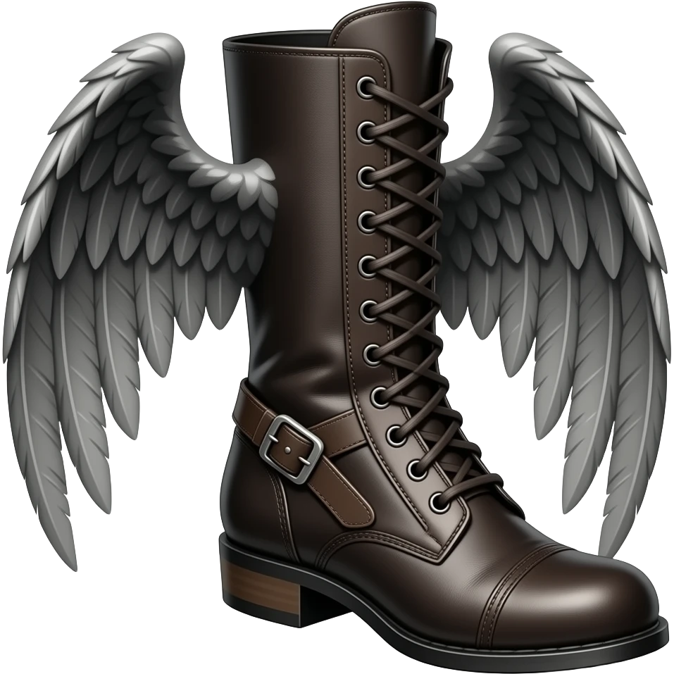winged assassin's leather boot make the wings much smaller -  no background copy/paste emoji