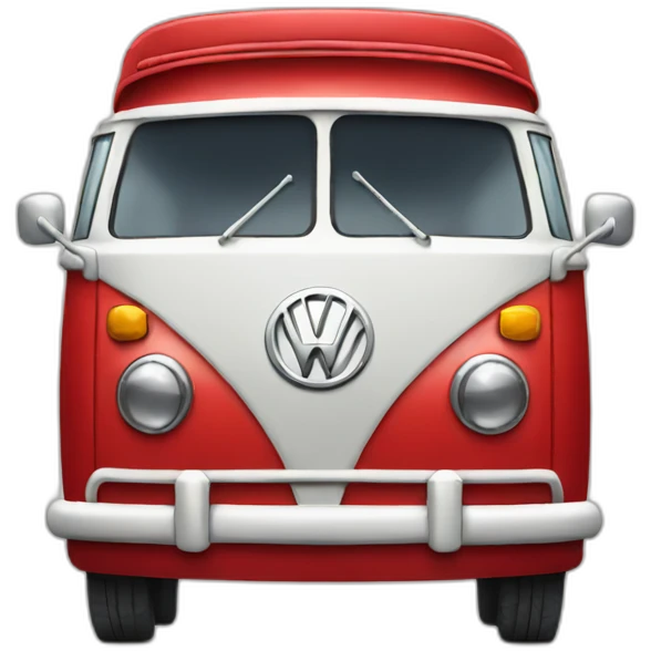 red vw bus emoji