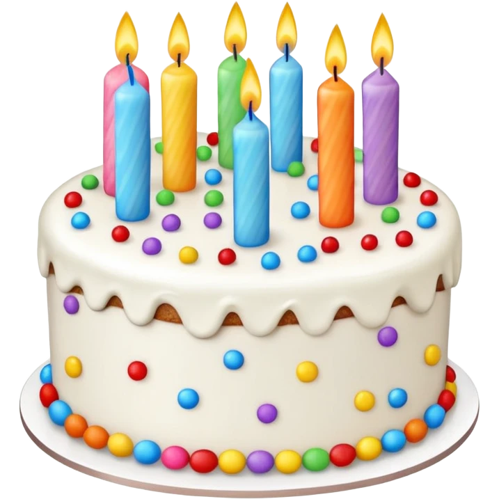 Birthday cake with bow and 47 candles emoji