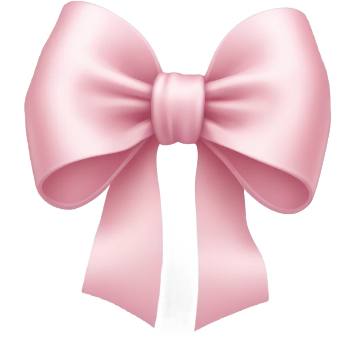 light pink ribbon bow emoji