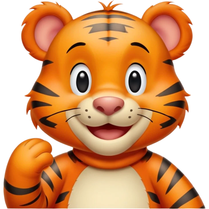 classic Tigger from Winnie the Pooh, cheerful and energetic emoji
