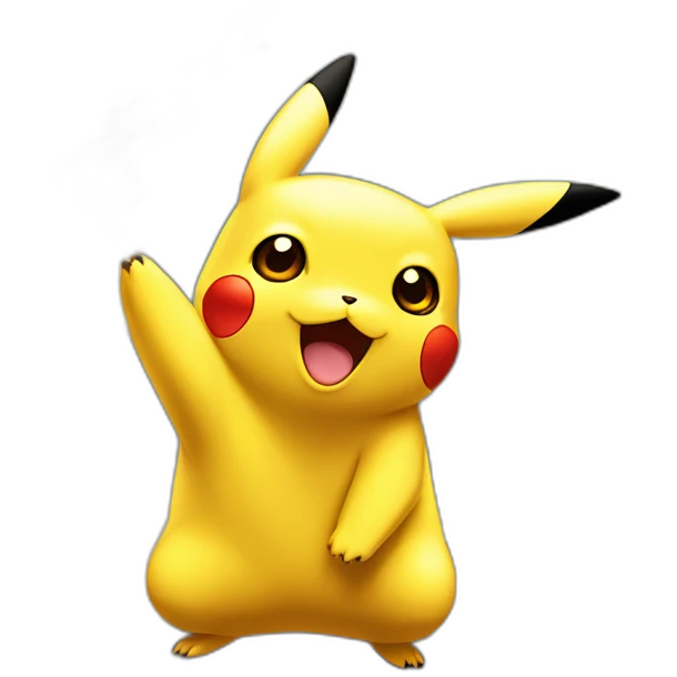 Pikachu fait un câlin à dracaufeu emoji
