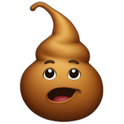 A poop at a party emoji