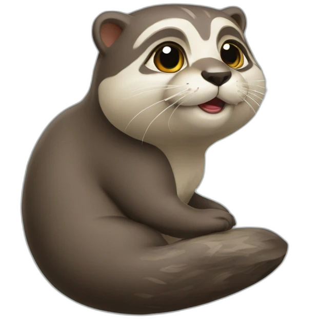 Chat sur loutre emoji