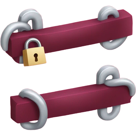 Two interconnected locks pink and burgundy  emoji