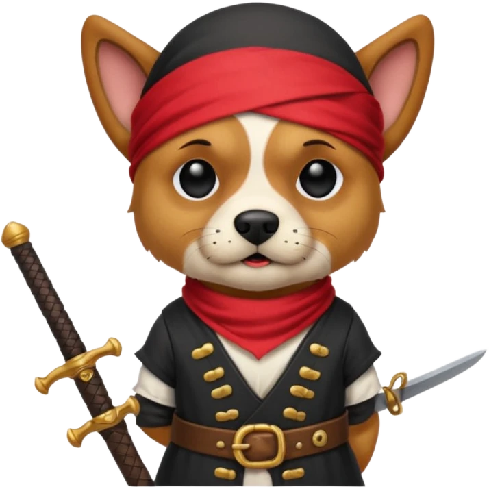 A dog pirate emoji