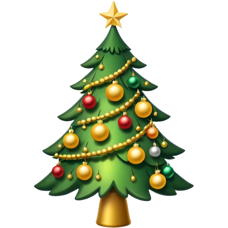 christmas tree with yellow warm glow liht emoji