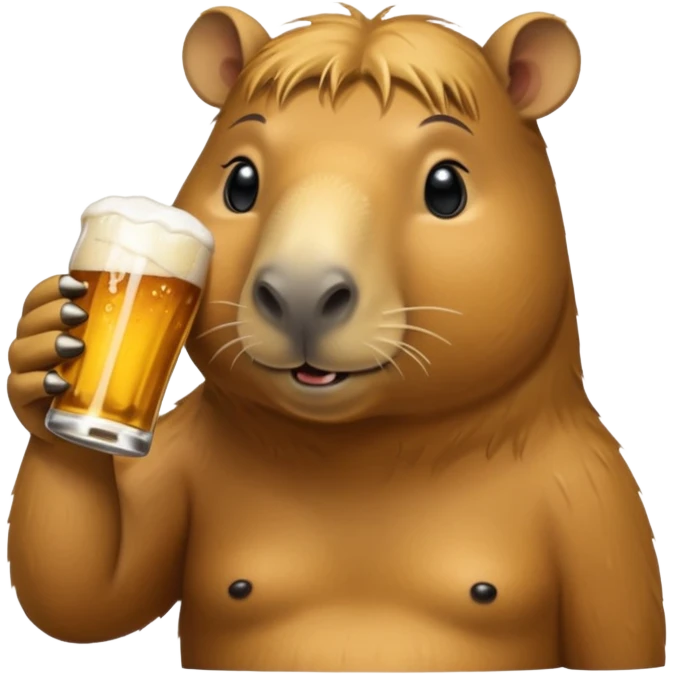 Capibara drink modelo beer emoji