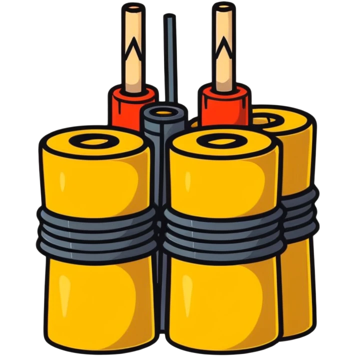 stack of dynamite sticks with fuse emoji