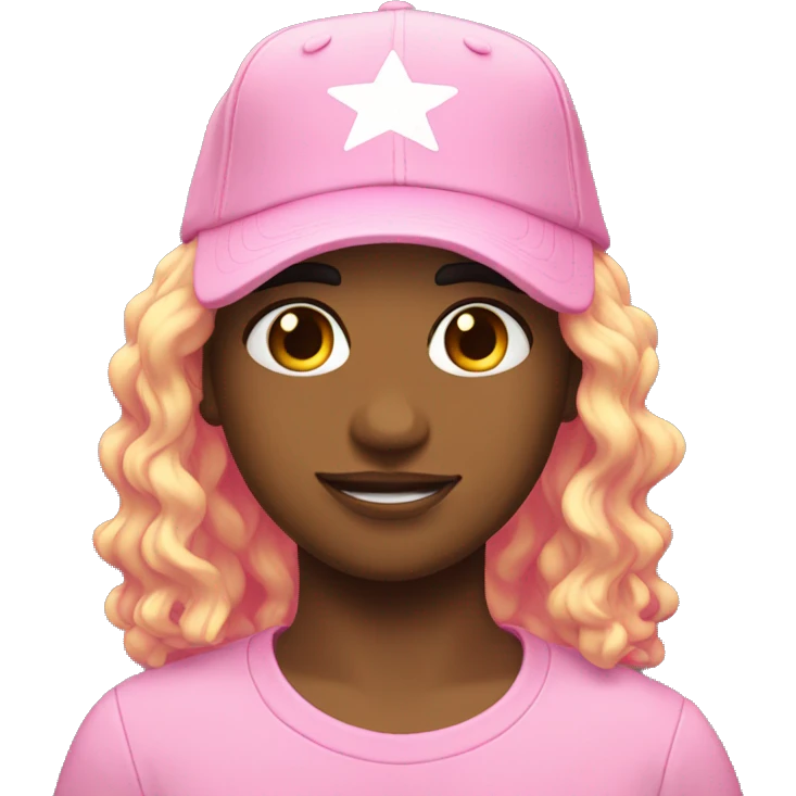 triumph pink hat yellow hair emoji