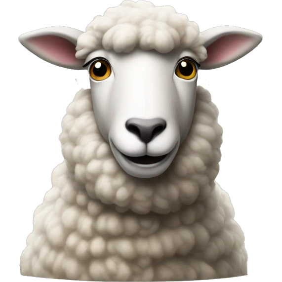 Sheep on a trash can  emoji