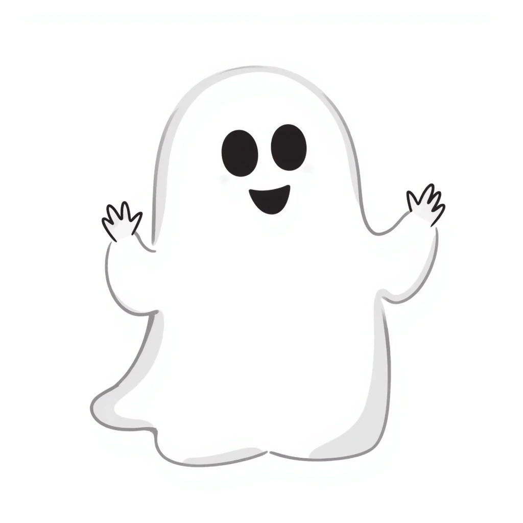 ghost waving, similar to Slack emoji spirit-wave emoji