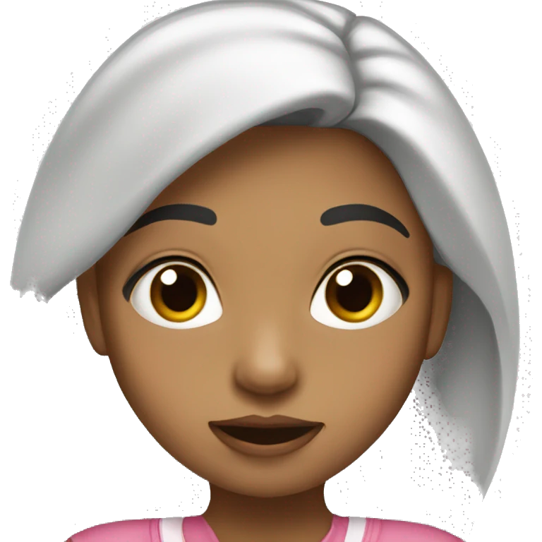 Niña maquillándose  emoji