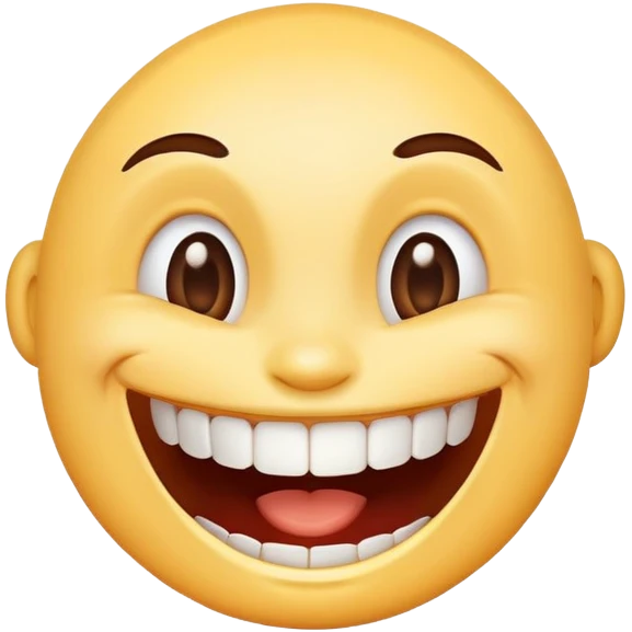 grinning face with big smile showing teeth emoji