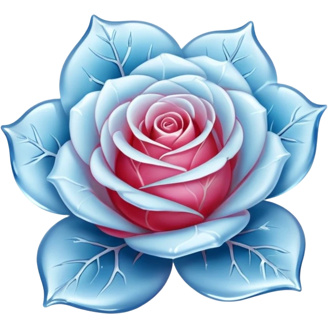 Ice rose emoji