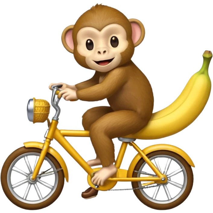 monkey riding a banana bike  emoji