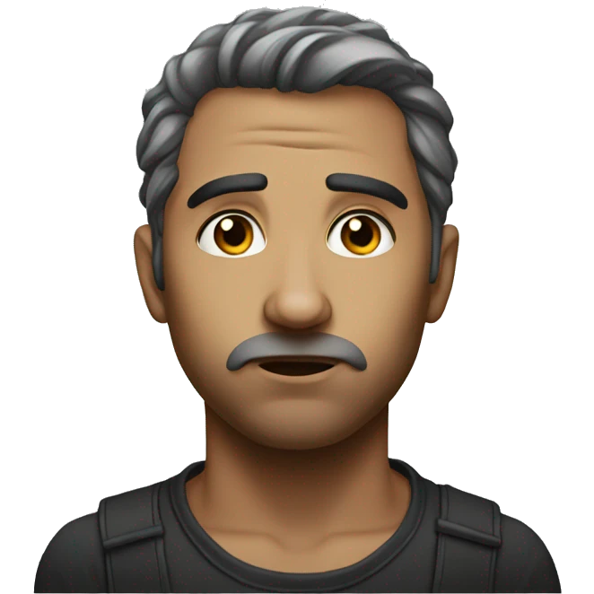 realistic portrait sad emoji