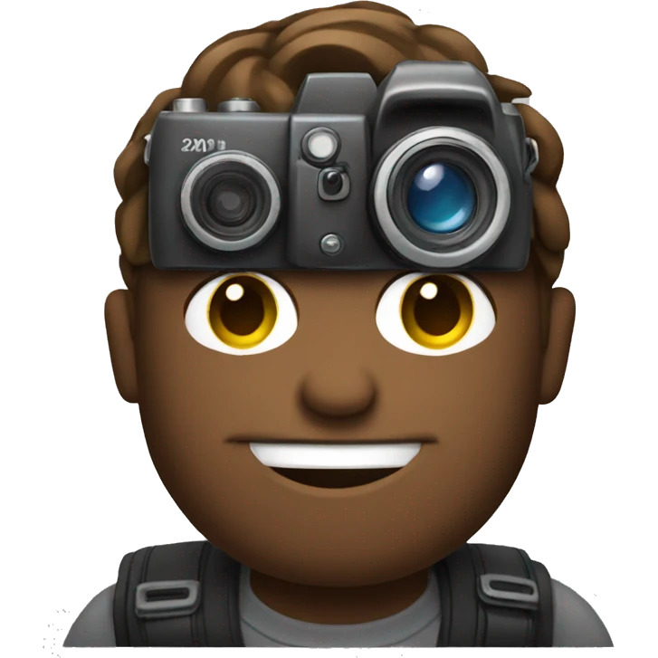 Photographer with a camera emoji