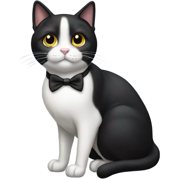 Tuxedo 3 legged cat emoji