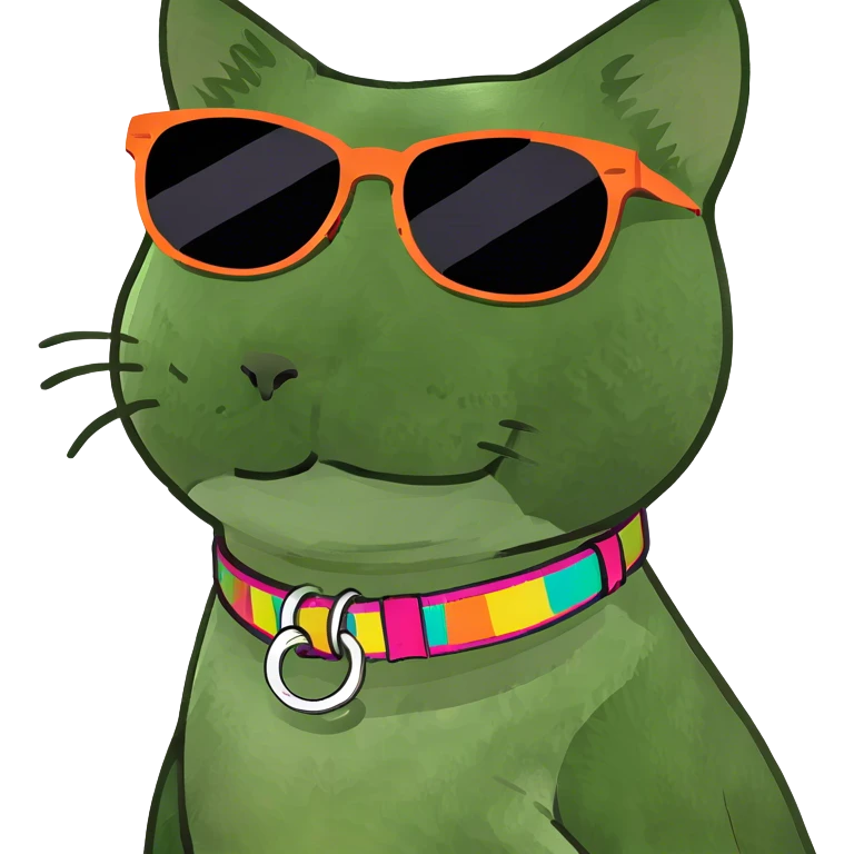 Cat with sunglasses emoji