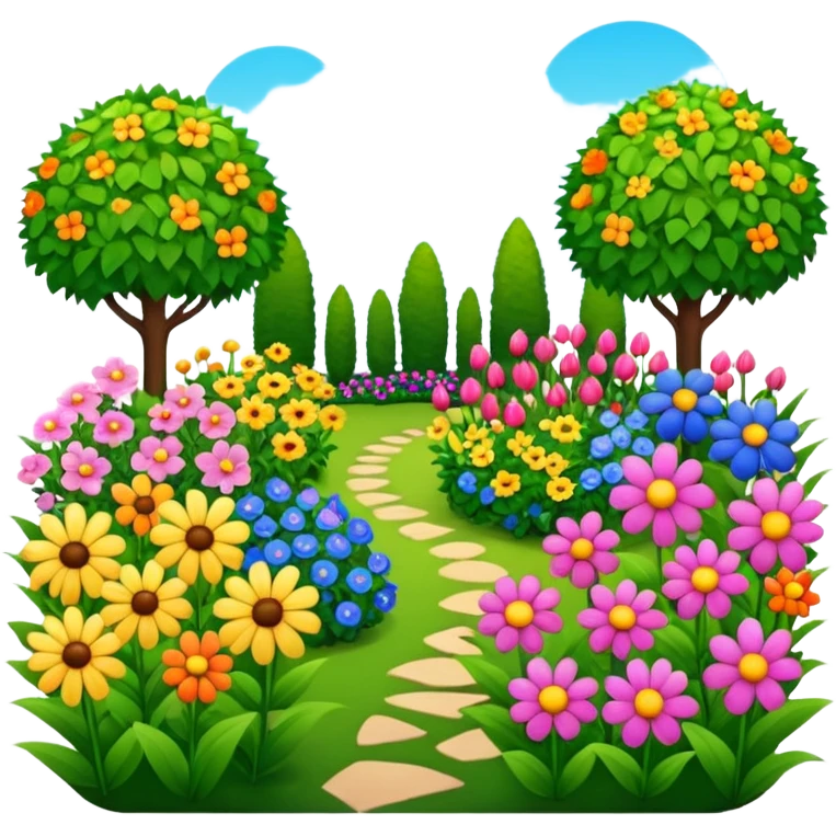 garden full of flower   emoji