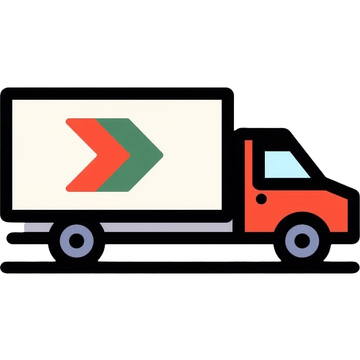 Logistics company logo with truck and arrow symbol for IMLogistics emoji