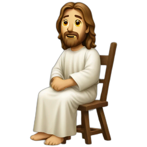jesus waiting on chair emoji