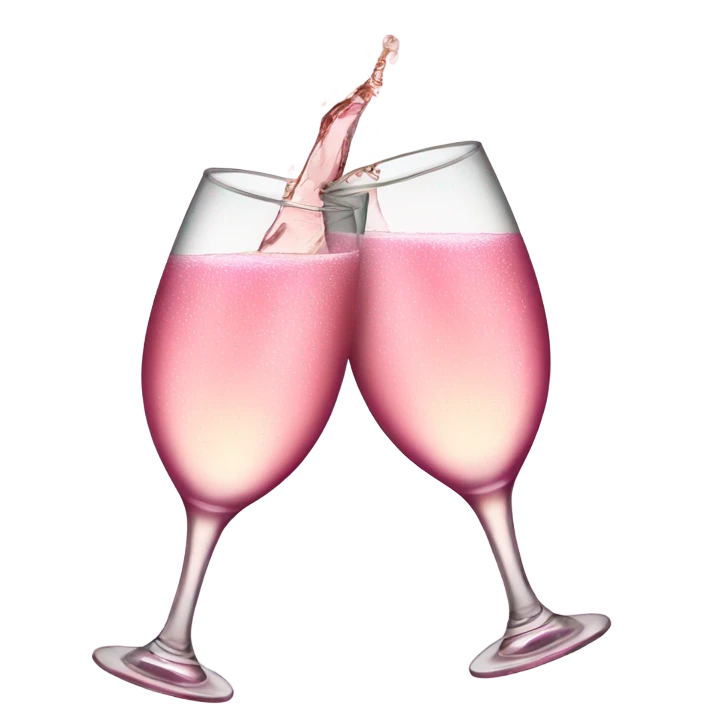 Pink champagne cheers emoji