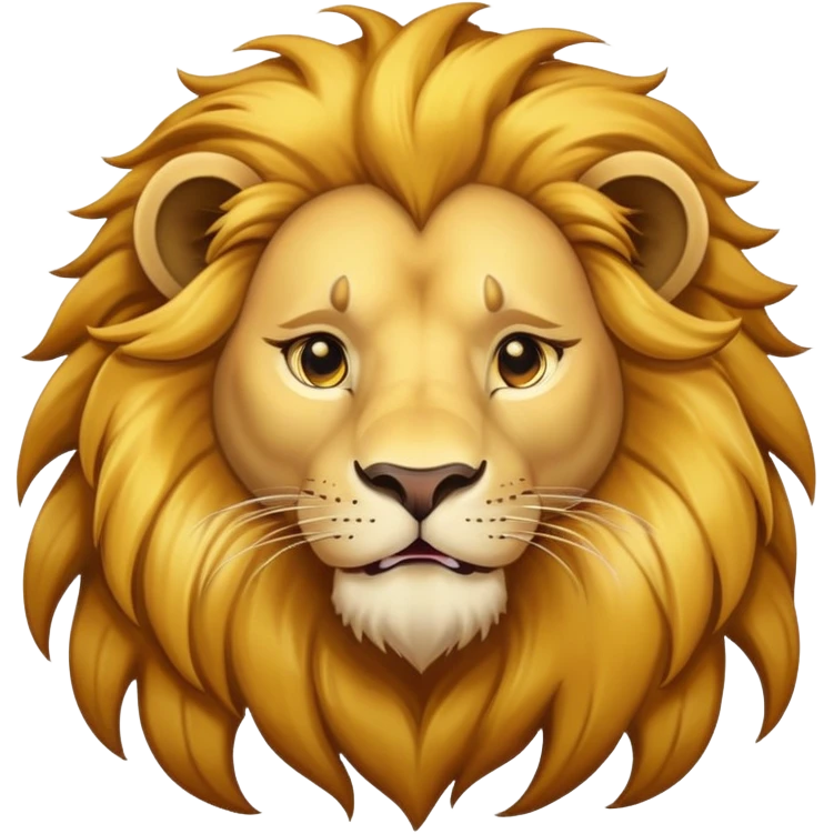 flirtatious lion looking sideways with suggestive expression emoji