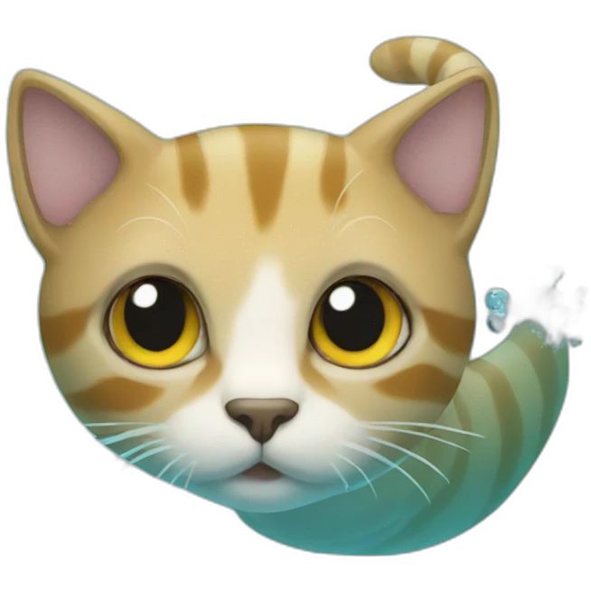 Cat swimming  emoji