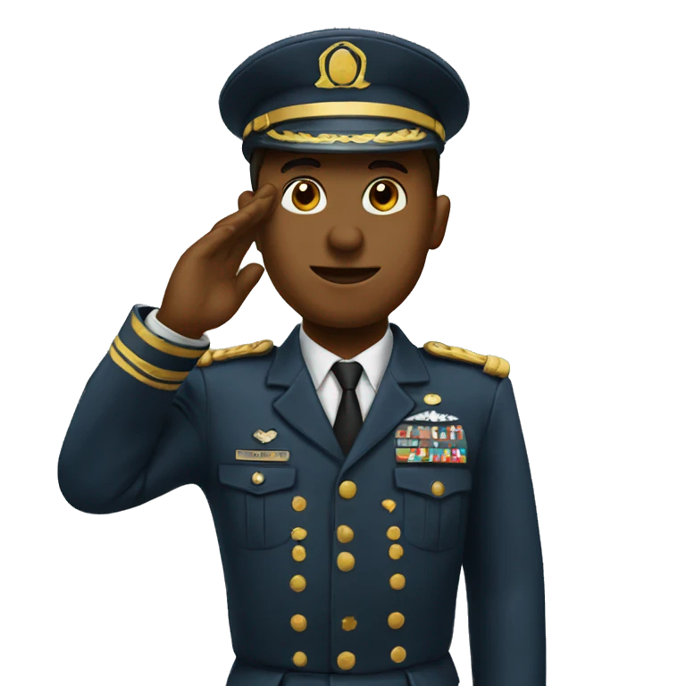 Saluting emoji