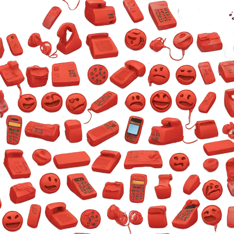phone red emoji