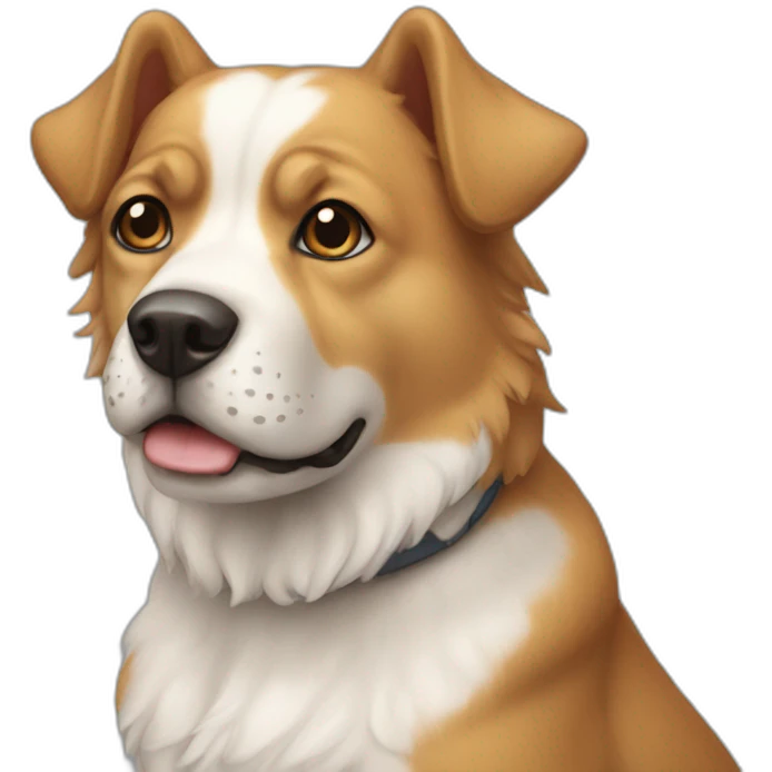 chien avec chat emoji
