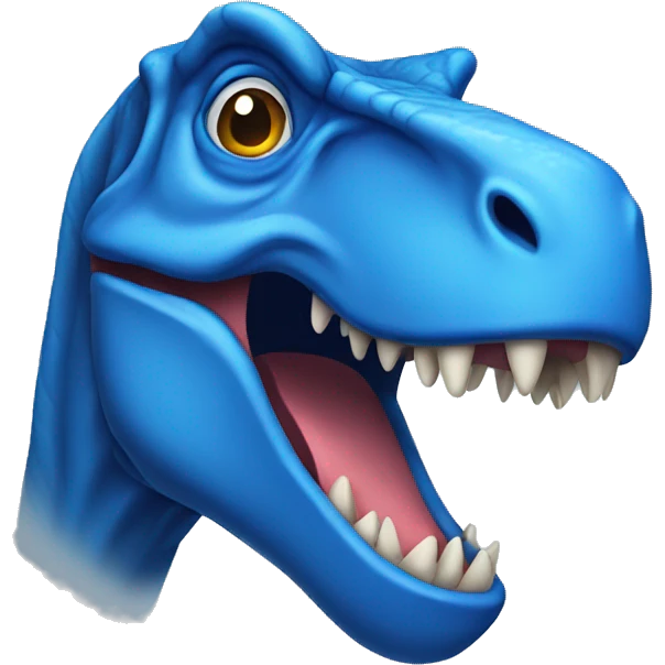 blue t-rex head emoji