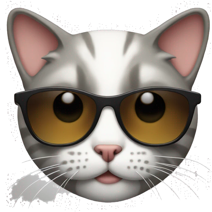 Cat with cool sunglasses emoji